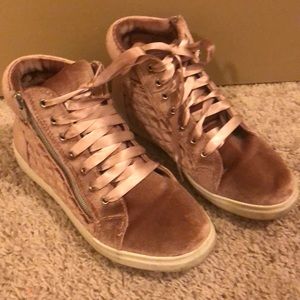 Cute Pink Velvety Madden Girl Sneakers